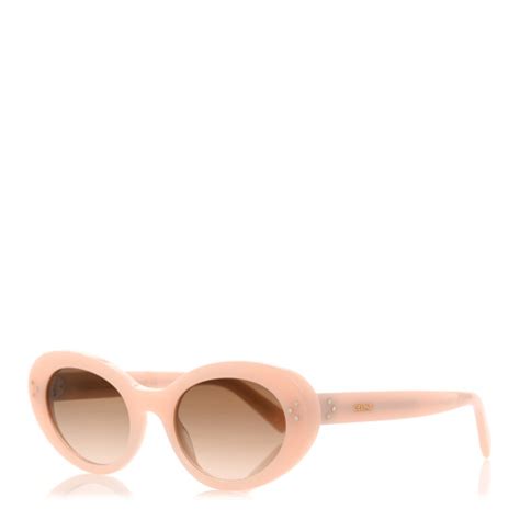 CELINE Acetate Cat Eye Sunglasses CL401931 Milky Pastel .